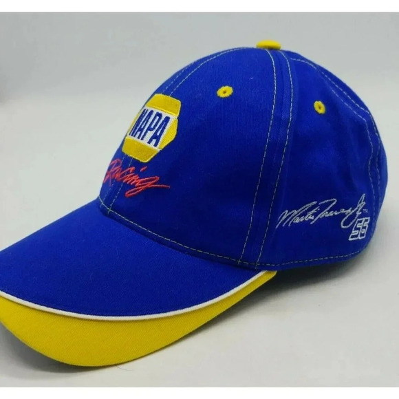 NAPA Racing #56 Martin Truex Jr #28 Ron Chapps Baseball Cap Hat Lightening MWR - Picture 2 of 6